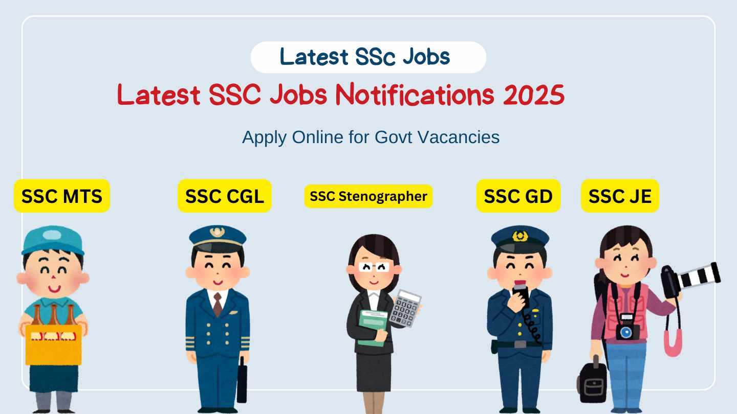 Latest SSC Jobs Notifications 2025 – Apply Online for Govt Vacancies